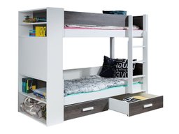 Lit superposé Henderson 142 (Blanc + Sombre Zebrano)