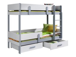 Lit superposé Henderson 144 (Blanc + Gris)