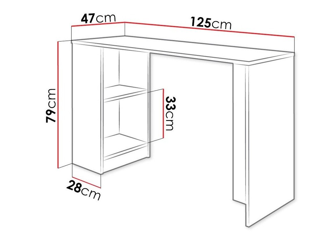 Bureau Dover 113 (Chêne sombre)