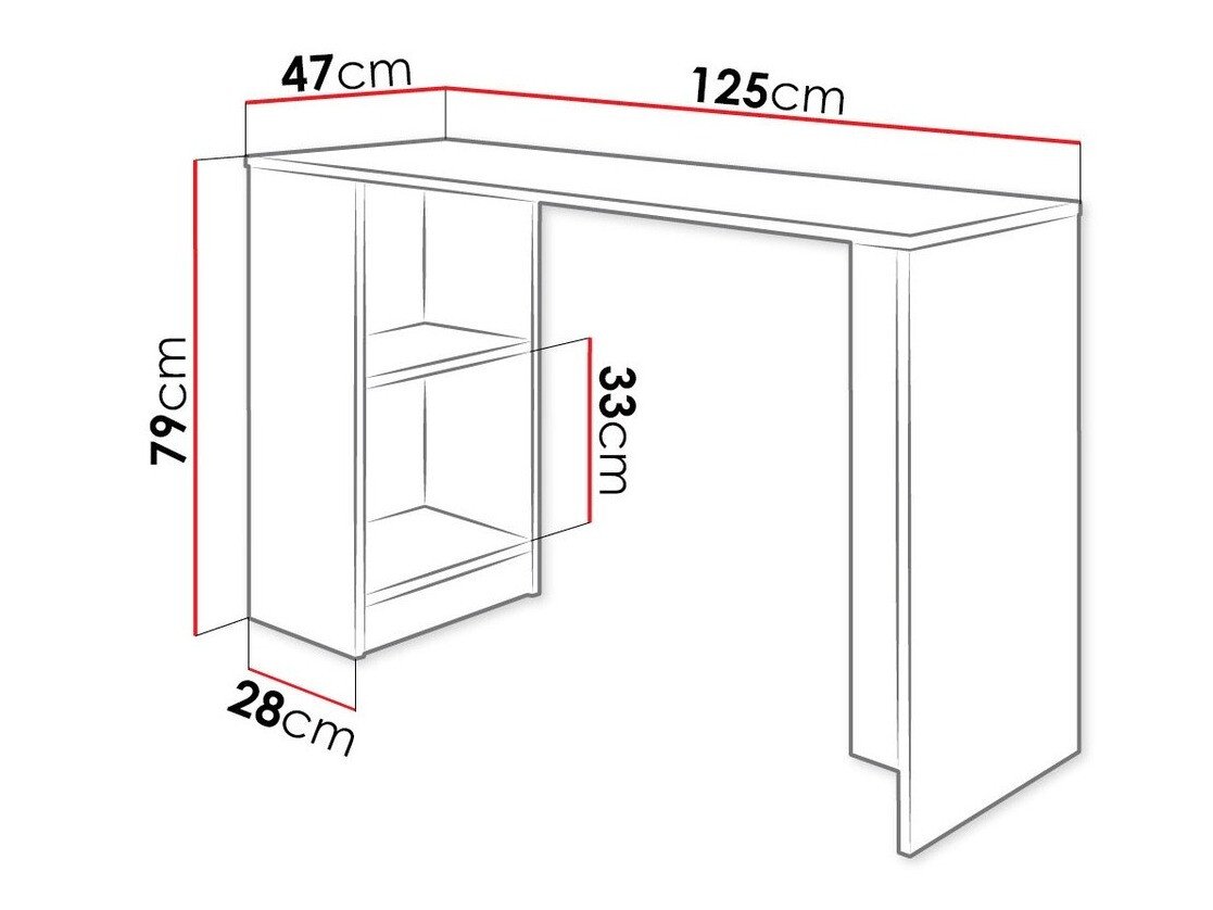 Bureau Dover 113 (Sonoma chêne)