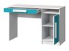 Bureau Merevari 100 (Blanc + Brillant Turquoise)