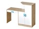 Bureau Tolfere 105 (Chêne clair + Blanc + Turquoise)