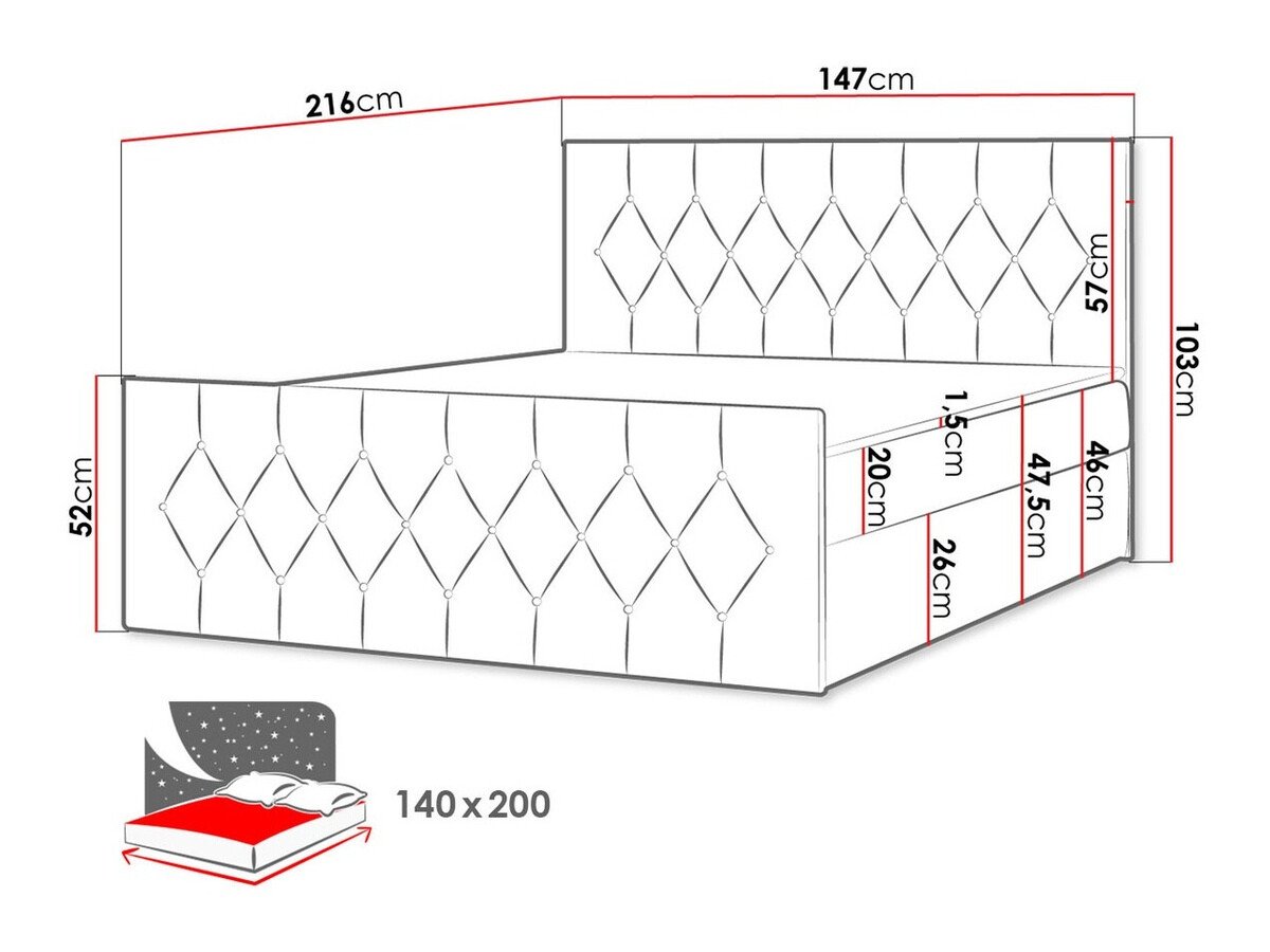 Lit boxspring Hortulus II (Mikrofaza 20)