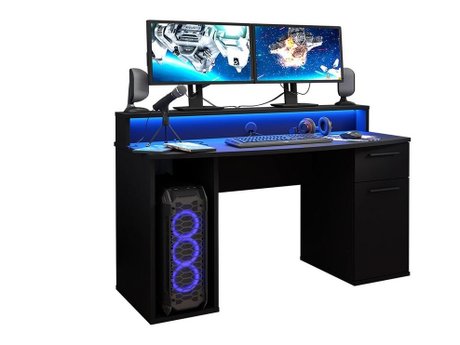 Bureau de gaming Serus (Noir mat)