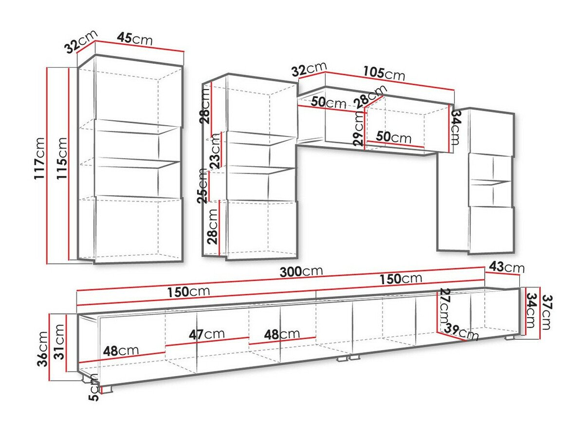 Ensemble de salon Tivdalu 109 (Noir + Noir brillant)