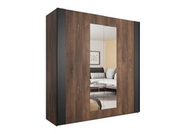 Armoire Felelie 100 (Chêne Flagstaf foncé + Cuivre)