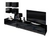 Ensemble de salon Remus XVIII (Noir + Noir brillant)
