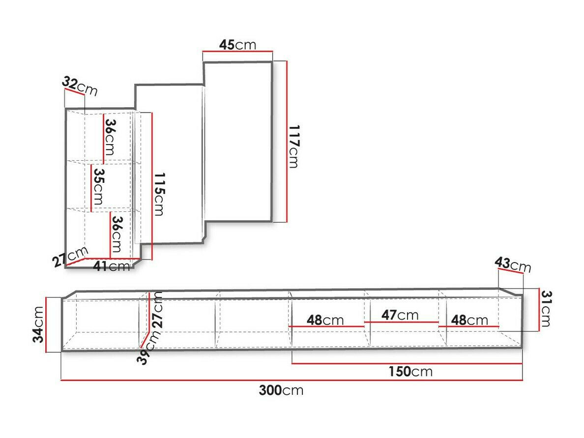 Ensemble de salon Tivdalu 131 (Chêne doré + Blanc)