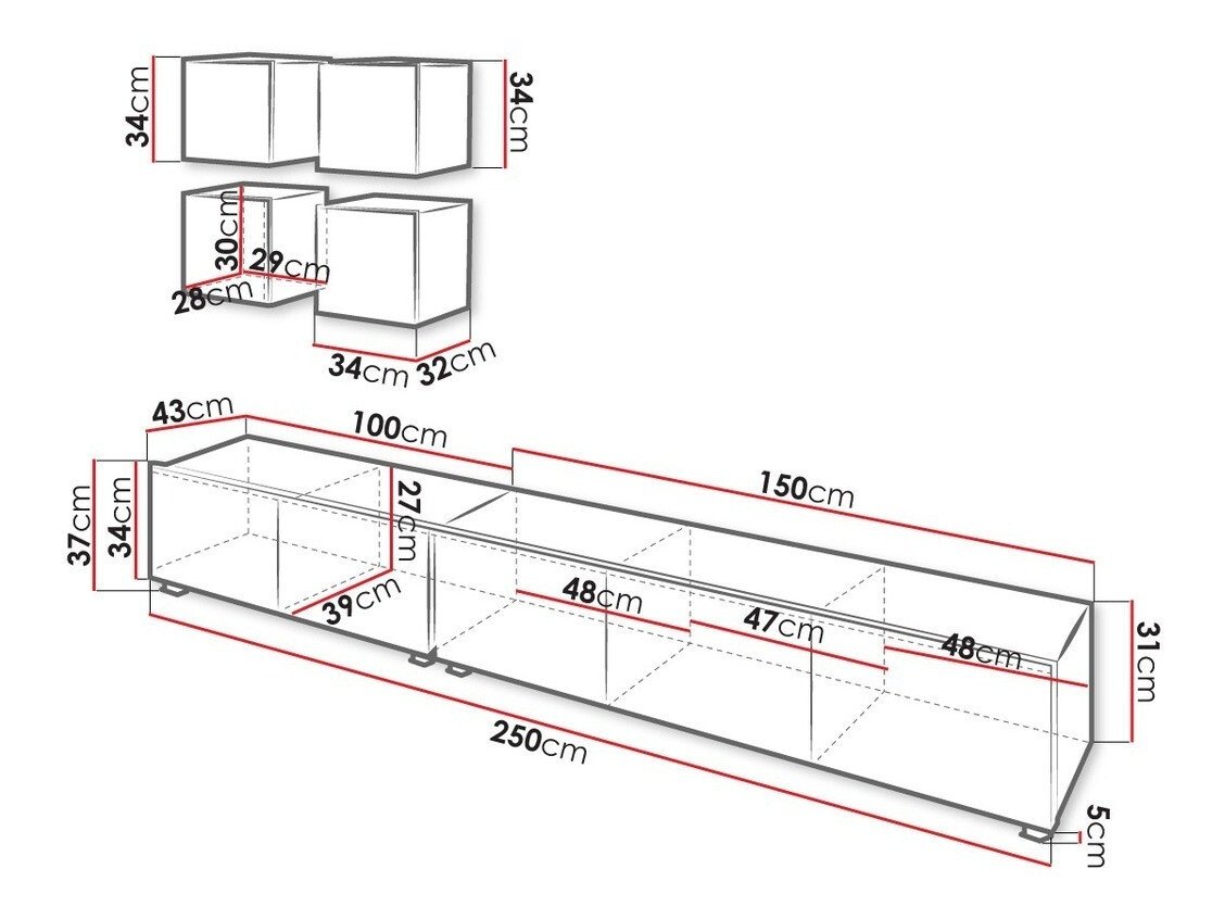 Ensemble de salon Tivdalu 132 (Blanc + Blanc brillant)