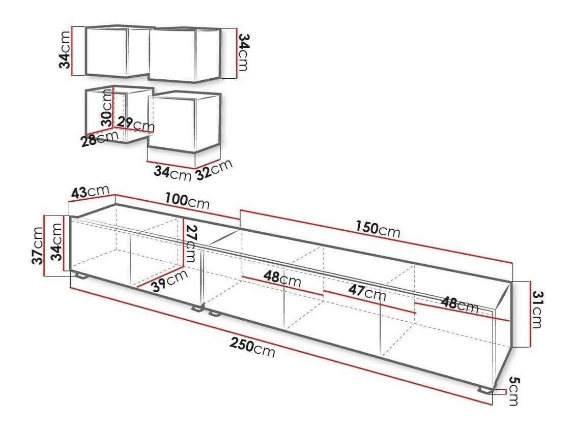 Ensemble de salon Tivdalu 132 (Chêne doré + Blanc + Blanc brillant)