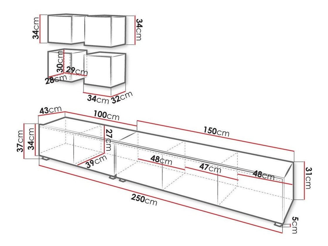 Ensemble de salon Tivdalu 132 (Noir + Noir brillant)