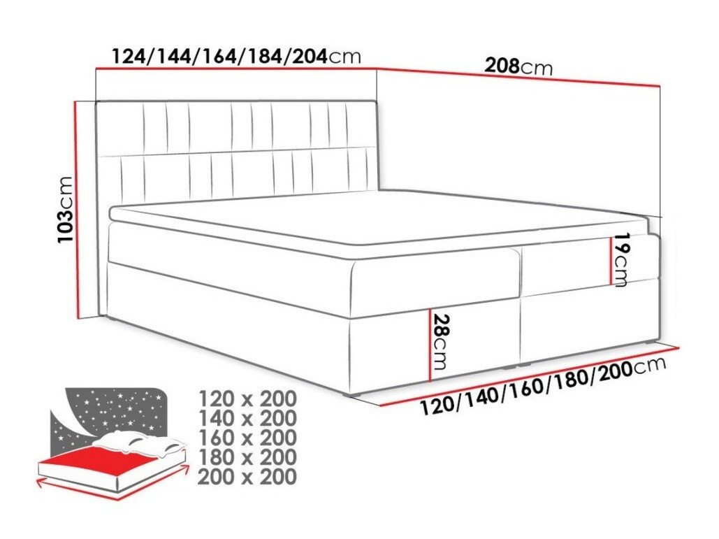 Lit boxspring Pons II (Kronos 02)