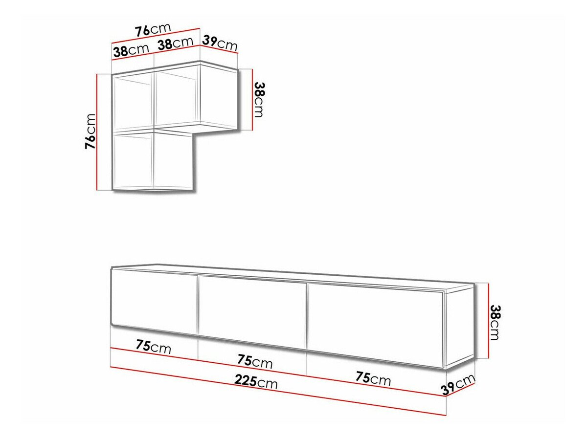 Ensemble de salon Corbele 111 (Blanc)