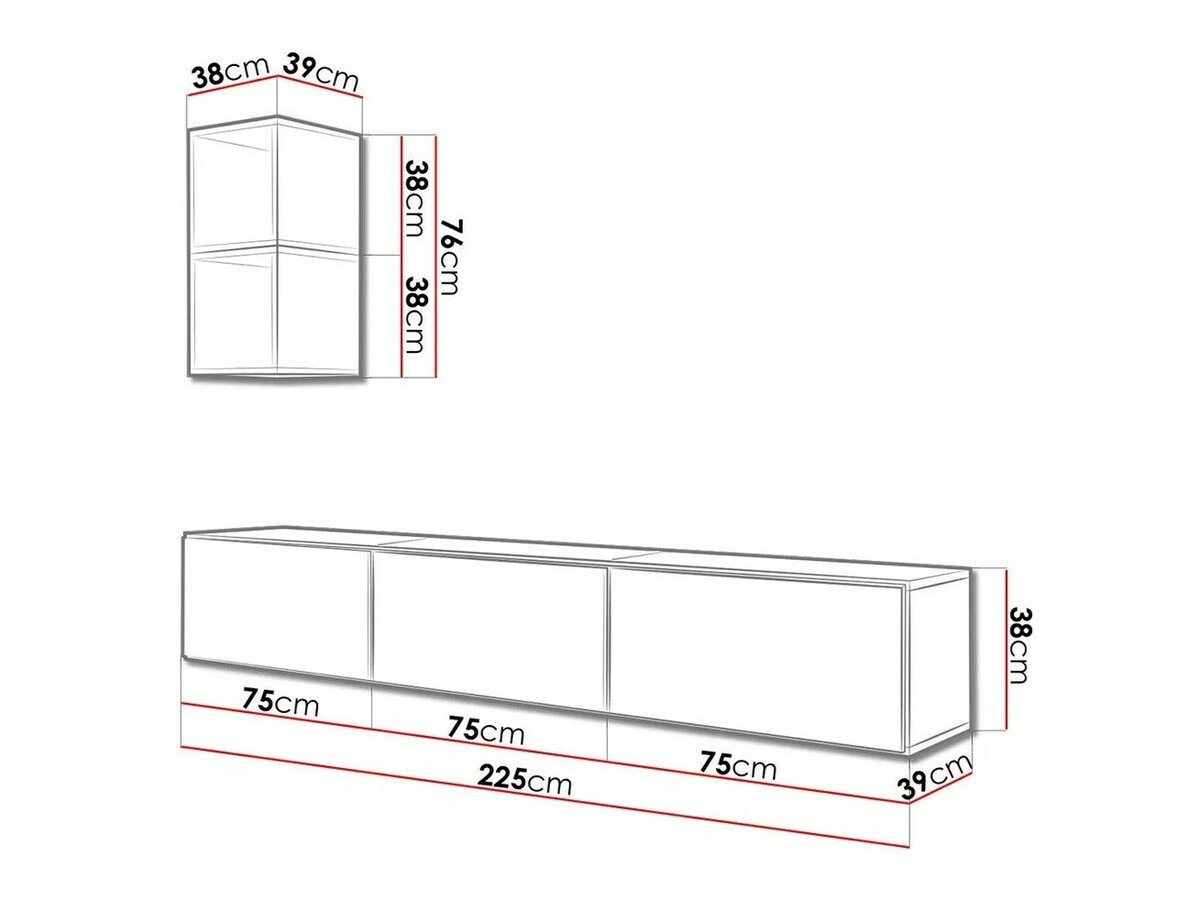 Ensemble de salon Corbele 112 (Blanc)