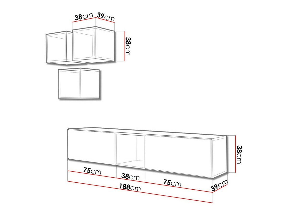 Ensemble de salon Corbele 113 (Blanc)