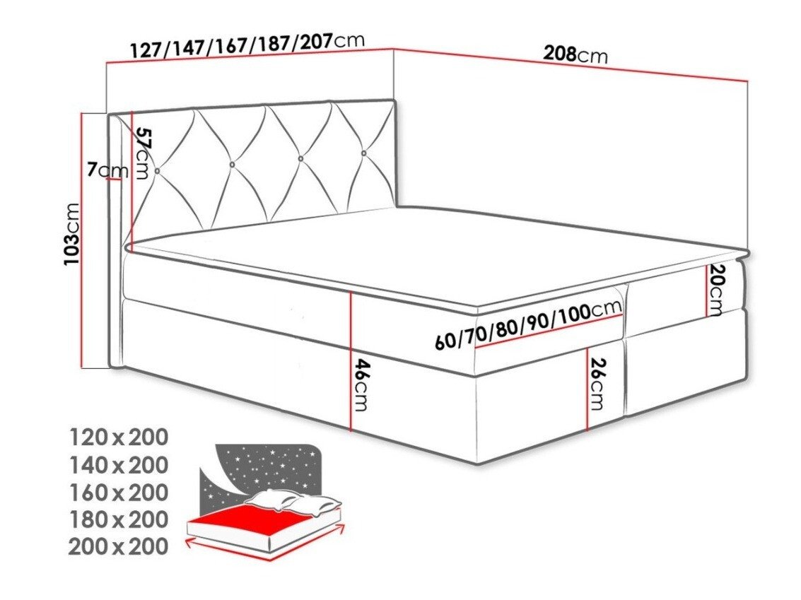 Lit boxspring Litus (Zetta 297)