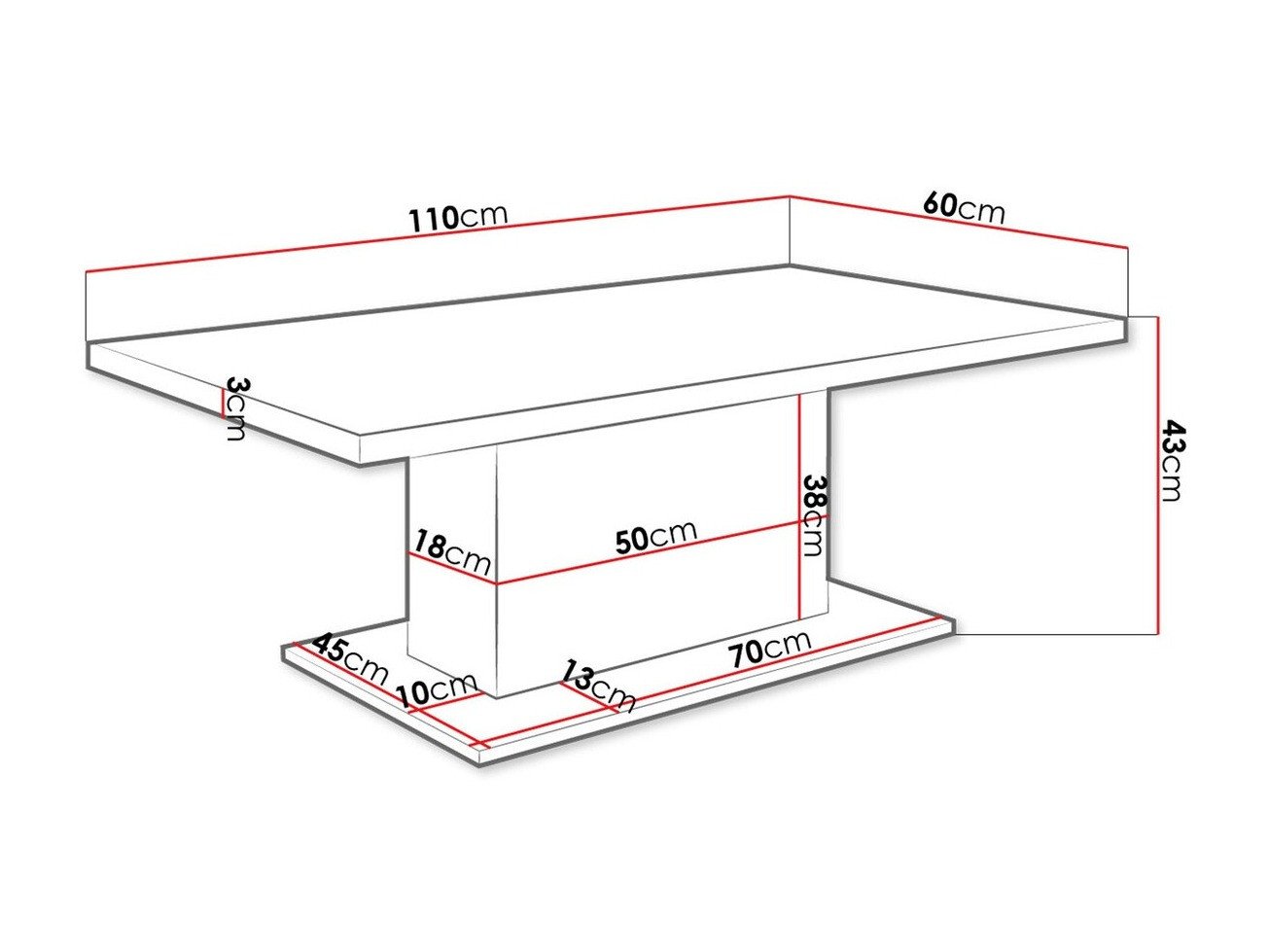 Table basse Tucson 148 (Chêne Artisan)