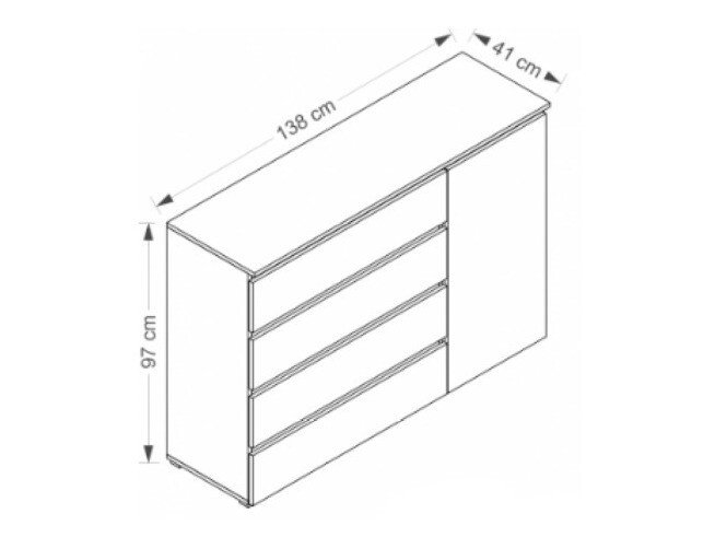 Commode Cirdora 104 (Blanc)