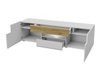 Meuble TV Torsone 101 (Blanc + Blanc brillant)