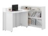 Bureau d'angle Concept Pro Lenart (Blanc + Blanc brillant)