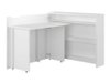 Bureau d'angle Concept Pro Lenart (Blanc + Blanc brillant)