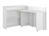 Bureau d'angle Concept Pro Lenart (Blanc + Blanc brillant)