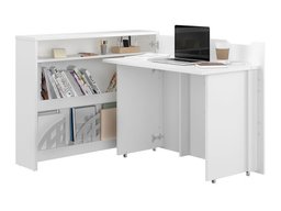 Bureau d'angle Concept Pro Lenart (Blanc)