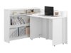 Bureau d'angle Concept Pro Lenart Levfere 101 (Blanc + Blanc brillant)