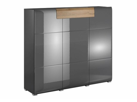 Commode Torsone 112 (Anthracite + Gloss anthracite + Grandson chêne)