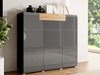 Commode Torsone 112 (Anthracite + Gloss anthracite + Grandson chêne)