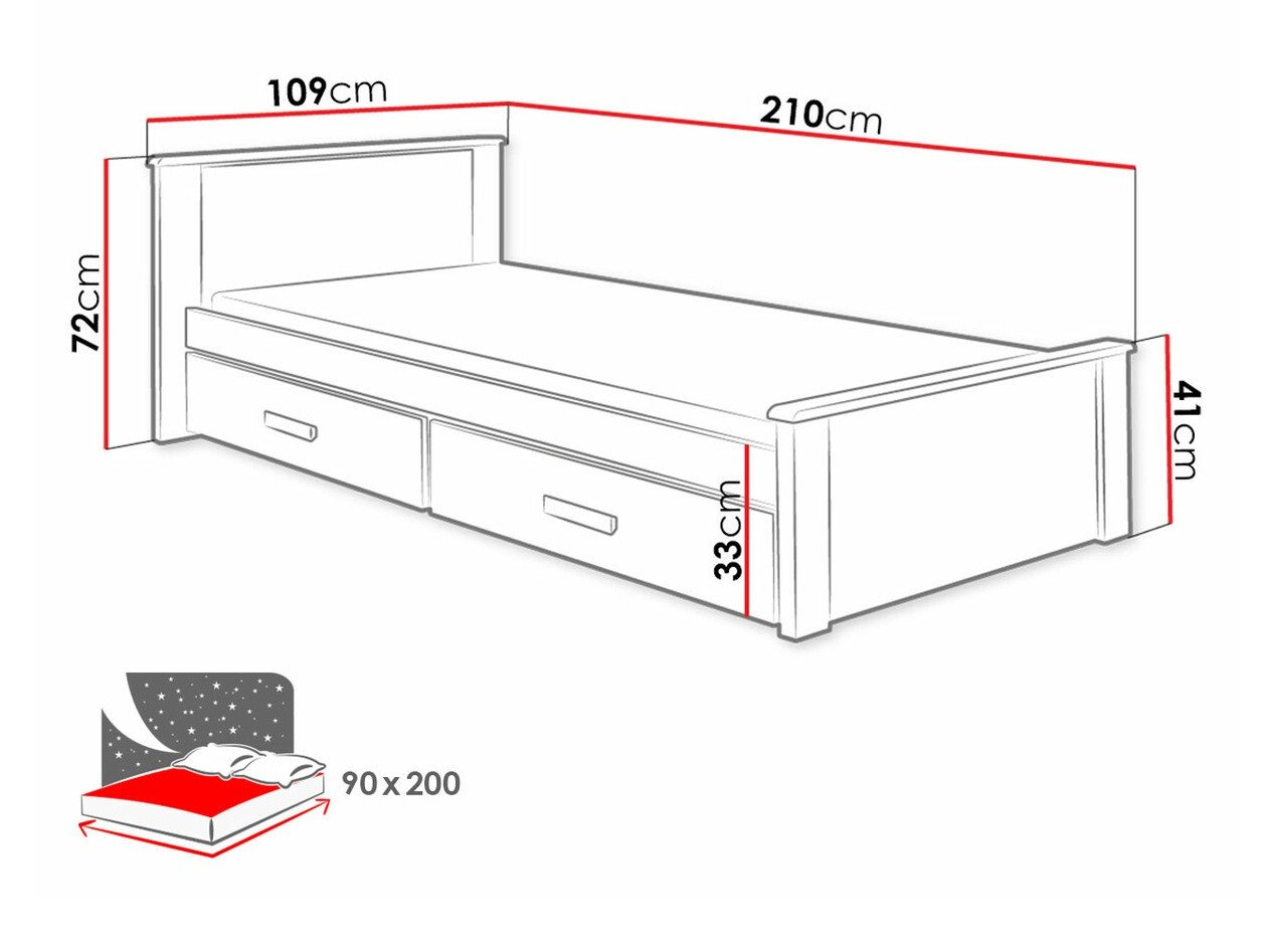 Lit Henderson 116 (Blanc + Bleu)