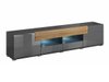 Meuble TV Torsone 113 (Anthracite + Gloss anthracite + Grandson chêne)