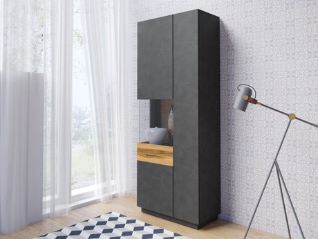 Étagère Livlore 100 (Matera gris + Chêne wotan)