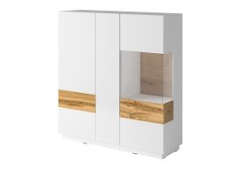 Buffet Livlore 106 (Blanc + Blanc brillant + Chêne wotan)