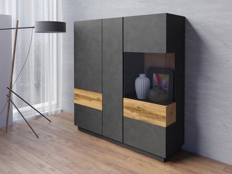 Buffet Livlore 106 (Matera gris + Chêne wotan)