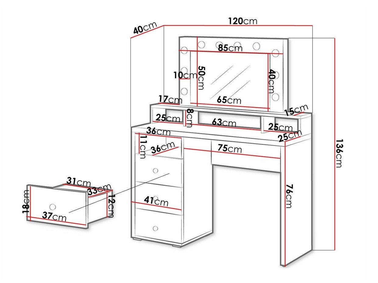 Coiffeuse Austin 225