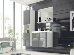 Ensemble de salle de bain Sarasota 122 (Blanc + Gris brillant)