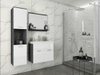 Ensemble de salle de bain Sarasota 122 (Matera gris + Blanc brillant)