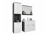Ensemble de salle de bain Sarasota 122 (Matera gris + Blanc brillant)