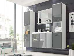 Ensemble de salle de bain Sarasota 123 (Blanc + Gris brillant)