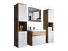 Ensemble de salle de bain Sarasota 123 (Chêne wotan + Blanc brillant)