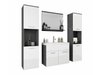 Ensemble de salle de bain Sarasota 123 (Matera gris + Blanc brillant)