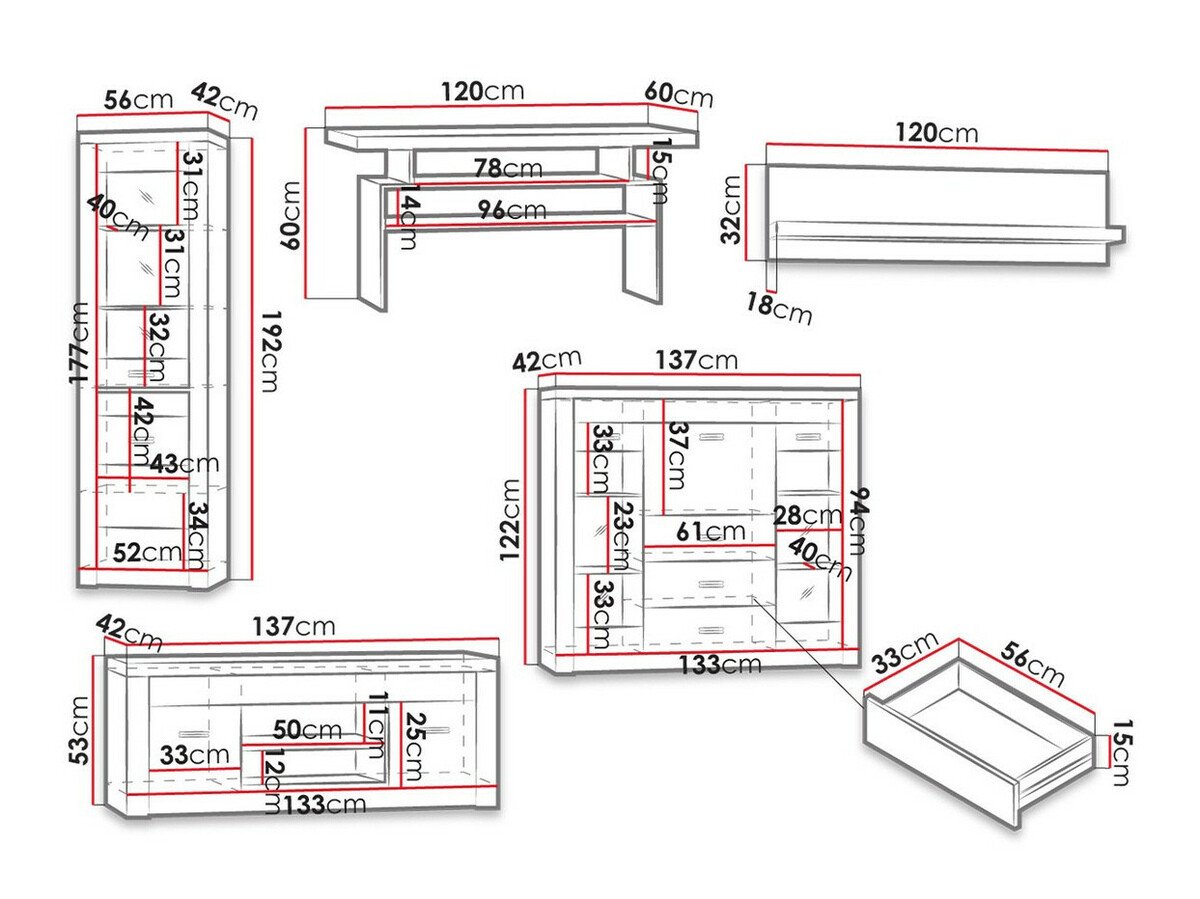 Ensemble de salon Serfeno 122 (Frêne clair)