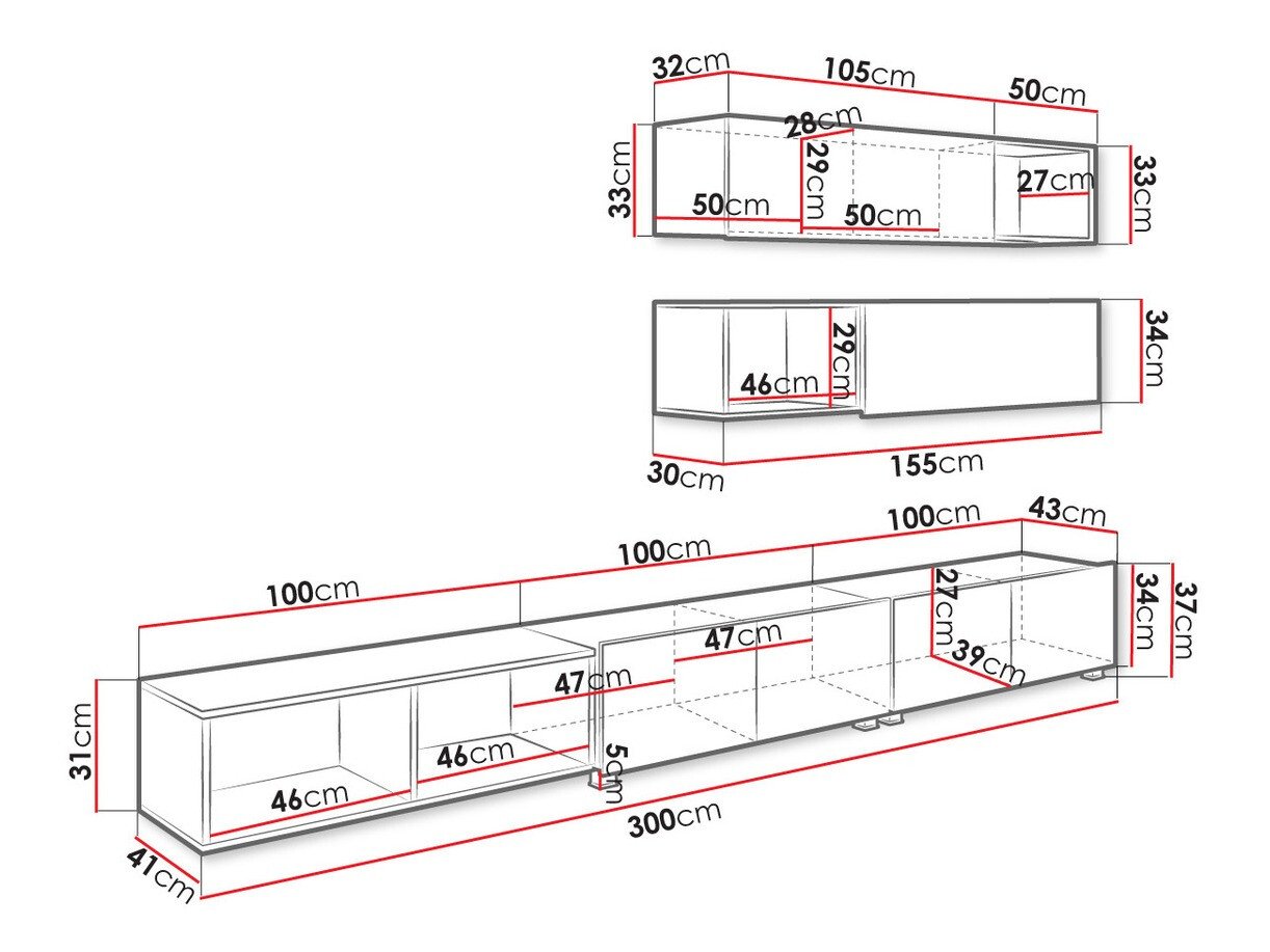 Ensemble de salon Tivdalu 145 (Blanc + Blanc brillant + Chêne doré)
