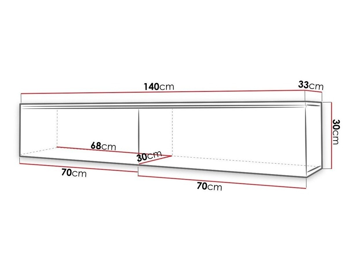 Meuble TV Sarasota 120 (Blanc + Blanc brillant)