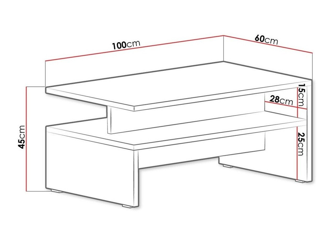 Table basse Serodeu 103 (Blanc + Noir)