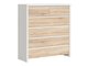 Commode Nolroma 126 (Blanc + Sonoma chêne)