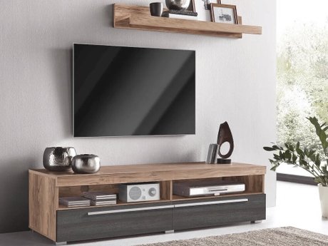 Meuble TV Austin 239 (Noix + Chêne foncé)