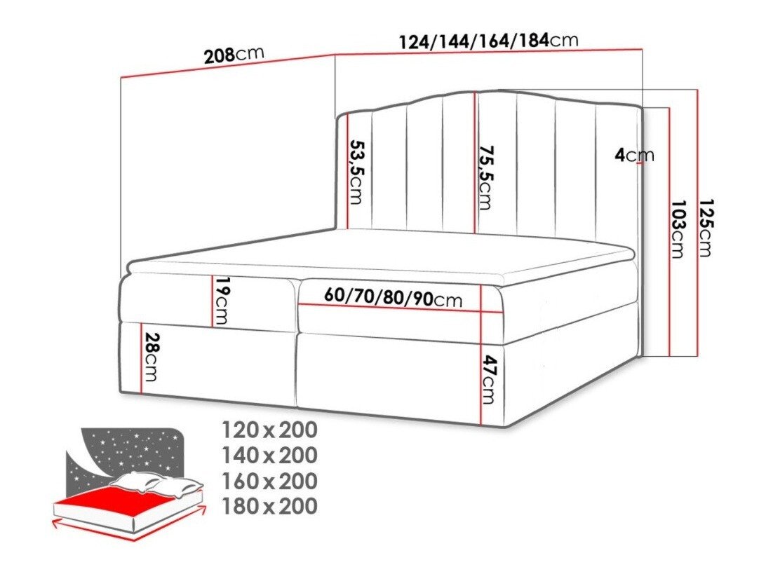 Lit boxspring Cantus (Casablanca 2313)