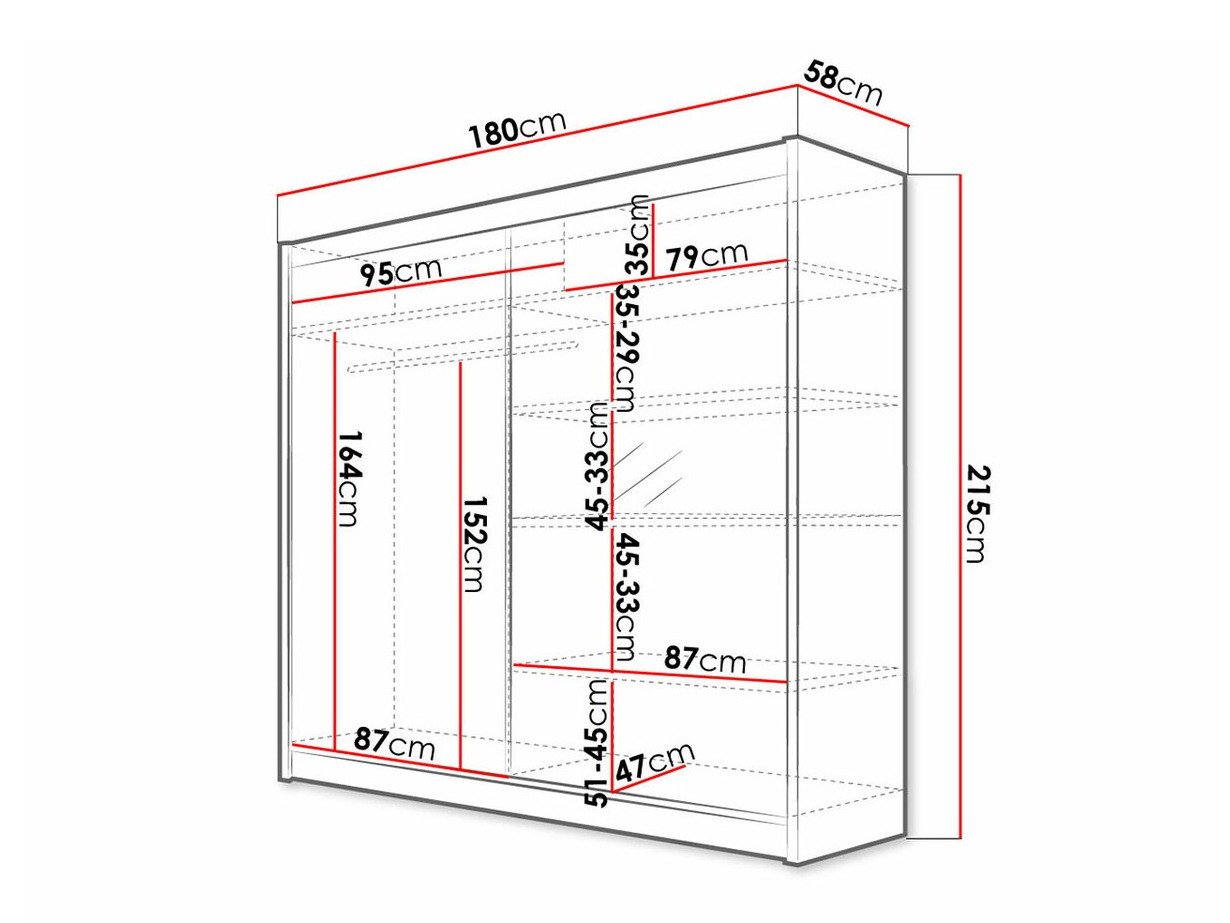Armoire Closico Cavaris I (Blanc + Chêne Artisan)